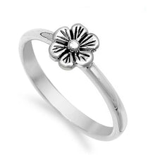 Load image into Gallery viewer, Sterling Silver Stylish Plumeria Ring with Face Height of 8MM