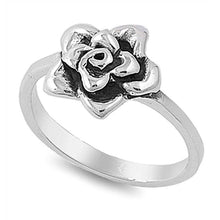 Load image into Gallery viewer, Sterling Silver Stylish Vintage Rose Design Ring with Face Height of 12MM