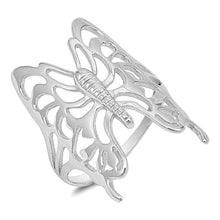 Load image into Gallery viewer, Sterling Silver Stylish Butterfly Ring with Ring Face Height of 29MM