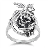 Sterling Silver Rose Shaped Plain RingsAnd Face Height 26mmAnd Weight 8grams