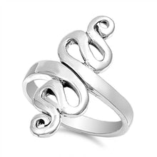 Load image into Gallery viewer, Sterling Silver Celtic Shaped Plain RingsAnd Face Height 28mmAnd Band Width 3mm