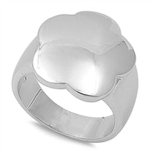 Load image into Gallery viewer, Sterling Silver Dome Flower Shaped Plain RingsAnd Face Height 19mmAnd Band Width 6mm