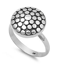 Load image into Gallery viewer, Sterling Silver Modish Handmade Dot Bali Ring with Face Height of 15MM