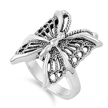 Load image into Gallery viewer, Sterling Silver Butterfly Shaped Plain RingsAnd Face Height 21mm
