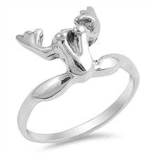 Load image into Gallery viewer, Sterling Silver Stylish Frog Ring with Face Height of 13MM