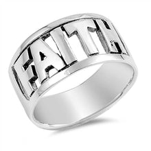 Load image into Gallery viewer, Sterling Silver Faith Shaped Plain RingsAnd Face Height 11mm
