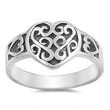 Load image into Gallery viewer, Sterling Silver Celtic Shaped Plain RingsAnd Face Height 11mmAnd Band Width 4mm