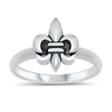 Load image into Gallery viewer, Sterling Silver Modish Vintage Fleur De Lise Ring with Face Height of 12MM
