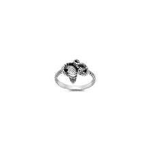Load image into Gallery viewer, Sterling Silver Stylish Snake Design and Twisted Band Ring with Face Width of 13MM