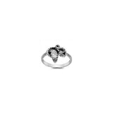 Sterling Silver Stylish Snake Design and Twisted Band Ring with Face Width of 13MM