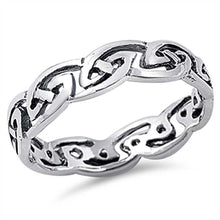 Load image into Gallery viewer, Sterling Silver Stylish Infinity Celtic Knot Ring with Face Width of 5MM