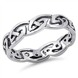 Sterling Silver Stylish Infinity Celtic Knot Ring with Face Width of 5MM