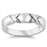 Sterling Silver Fancy Band Ring with Face Width of 5MM
