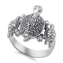 Load image into Gallery viewer, Sterling Silver Turtles Shaped Plain RingsAnd Face Width 19mmAnd Band Width 4mm