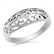 Load image into Gallery viewer, Sterling Silver Modish Vine Design Wide Band Ring with Face Height of  8MM