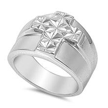 Load image into Gallery viewer, Sterling Silver Cross Shaped Plain RingsAnd Face Height 15mmAnd Weight 12grams