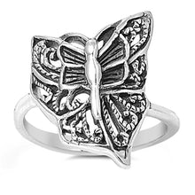 Load image into Gallery viewer, Sterling Silver Butterfly Shaped Plain RingsAnd Face Height 21mm