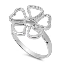 Load image into Gallery viewer, Sterling Silver Trendy Plumeria Ring with Face Height of 17MM