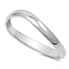 Load image into Gallery viewer, Sterling Silver Plain Slightly Curved Band Ring with Face Height of 3MM
