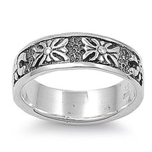 Load image into Gallery viewer, Sterling Silver Fleur De Lise Shaped Plain RingsAnd Face Height 7mmAnd Band Width 7mm
