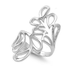 Load image into Gallery viewer, Sterling Silver Elegant Fancy Design Ring Band with Face Height of 34MM