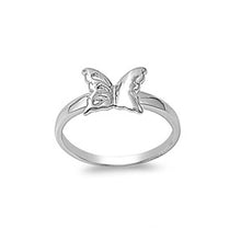 Load image into Gallery viewer, Sterling Silver Butterfly Ring with Face Height of 9MM