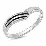 Sterling Silver Simply Design Ring with Face Height of 5MM