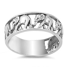 Load image into Gallery viewer, Sterling Silver Elephant on Parade with Face Height of 7MM