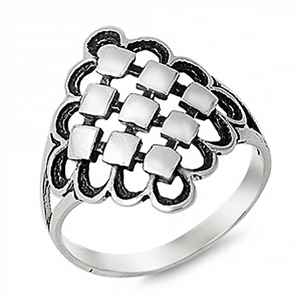 Sterling Silver Elegant Bali Design with Face Height of 23MM
