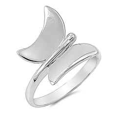 Sterling Silver Elegant Butterfly with Face Height of 16MM