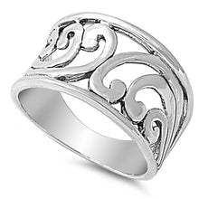 Load image into Gallery viewer, Sterling Silver Elegant Design Ring with Face Height of 11MM