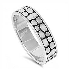 Load image into Gallery viewer, Sterling Silver Fancy Wide Band Ring with Face Height of 5MM