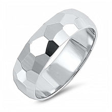 Load image into Gallery viewer, Sterling Silver 6MM Diamond Cut Band Ring