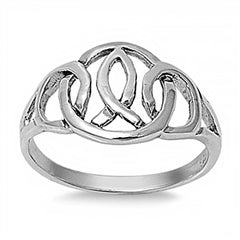 Sterling Silver Celtic Knot with Face Height of 11MM
