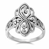 Sterling Silver Fancy Ring with Face Height of 16MM