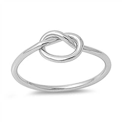 Sterling Silver Stylish Knot with Face Height of 7MM