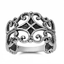 Load image into Gallery viewer, Sterling Silver Fancy Ring with Face Height of 14MM