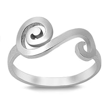 Load image into Gallery viewer, Sterling Silver Swirl Ring with Face Height of 10MM