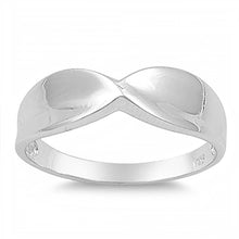 Load image into Gallery viewer, Sterling Silver Plain Infinity Shape Ring with Face Height of 6MM