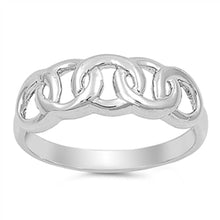 Load image into Gallery viewer, Sterling Silver Celtic Knot Ring with Face Height of 7MM
