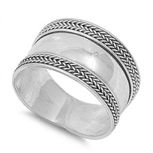 Load image into Gallery viewer, Sterling Silver Bali Ring with Face Height of 12MM