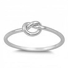 Load image into Gallery viewer, Sterling Silver Love Knot Shaped Plain RingsAnd Face Height 5mmAnd Wire Thickness 1.3mm