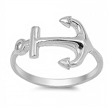 Load image into Gallery viewer, Sterling Silver Stylish Anchor Ring with Face Height of 15MM