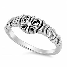 Load image into Gallery viewer, Sterling Silver Fancy Cross Ring with Face Height of 7 MM