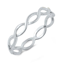 Load image into Gallery viewer, Sterling Silver Interlink Ring with Face Height of 3 MM