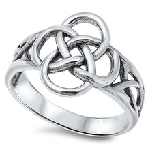 Load image into Gallery viewer, Sterling Silver Celtic Knot Ring with Face Height of 10MM