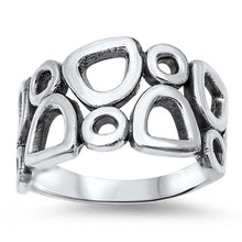 Load image into Gallery viewer, Sterling Silver Fancy Open Cut Design Wide Band Ring with Face Height of 15MM