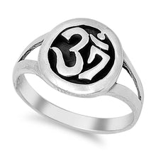 Load image into Gallery viewer, Sterling Silver Modish Om Sign Open Cut Band Ring with Face Height of 13MM
