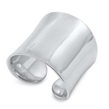 Load image into Gallery viewer, Sterling Silver Plain Wide Open Band Ring with Face Height of 22MM