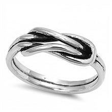 Load image into Gallery viewer, Sterling Silver Stylish Knot Band Ring with Face Height of 6MM